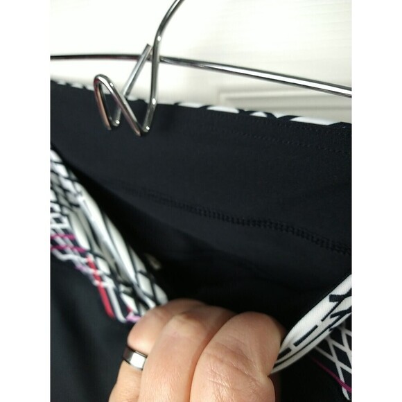 Free2be Black Breathable Leggings Side Multi Color Stripes. Size L - Picture 10 of 13